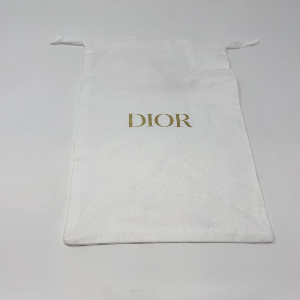 Dior White and Gold Dust Bag